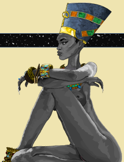 fyblackwomenart:  Nefertiti by Watson Mere.