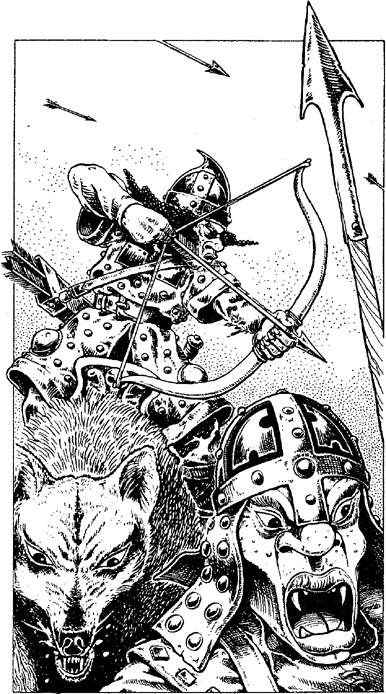 fuckyeahbritisholdschoolgaming:  Illustrations from Lone Wolf 1 - Flight From the Dark. Gary Chalk, 1984.I am so wedded to the idea that Magamund is Gary Chalk’s pen and ink work that I’ve never been able to take to any other artist’s vision of