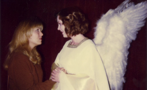 shihlun:Rehearsing Angel: David Lynch, Sheryl Lee and Lorna MacMillan on the film set of Twin Peaks: