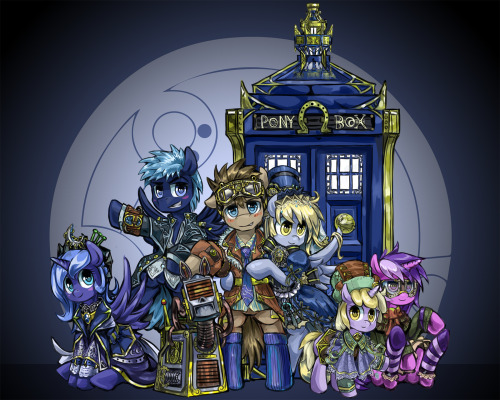 askclockwisewhooves:  Traveling through time and space, one tick at a time (Or maybe all at once) (full size vision here )  <3