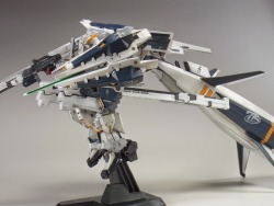 ohnicegundam:    1/144 Gundam TR-1 [HEIZURU RA] 2nd Form Booster Equipment ‘Cruiser Mode’ - Custom BuildModeled by aruende  