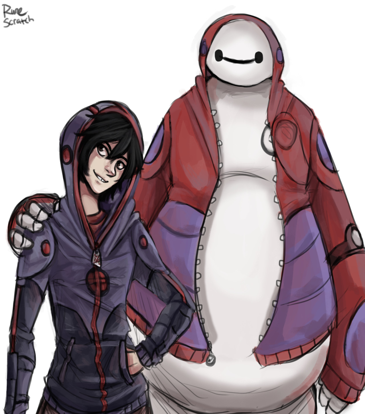 runescratch:  b1ueflame gave me the idea of the Big Hero 6 cast in hoodies based