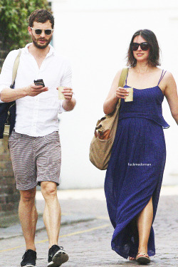 fuckmedornan:  NEW PHOTO’S : Jamie and Amelia spotted in London on May, 19 ( x)