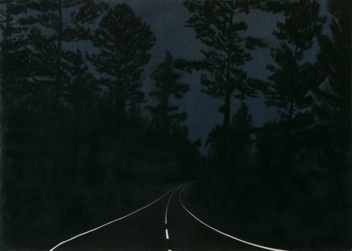mrkiki:  Nicholas Woods  Black Moon LN4. 2013 pigment powder on paper 70 x 100 cm