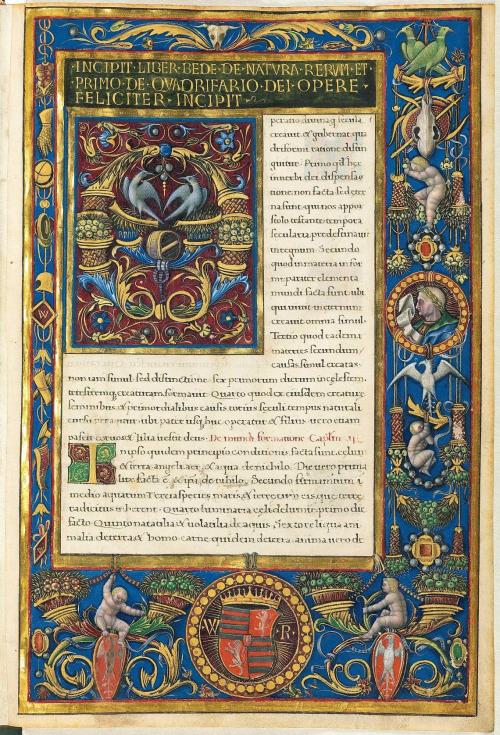 beautifulmedievalmanuscripts:‘De natura rerum liber. Naturales quaestiones libri VII’from Bede Vener