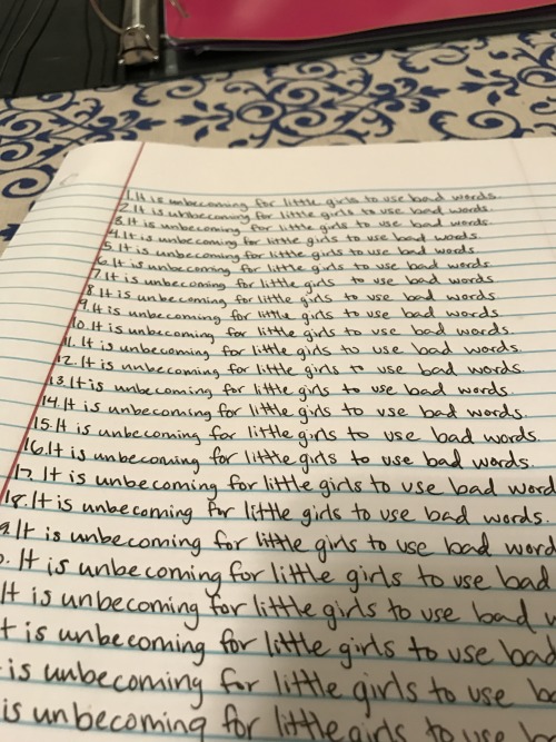 grabthehairbrush:  “It is unbecoming for little girls to use bad words” 😭