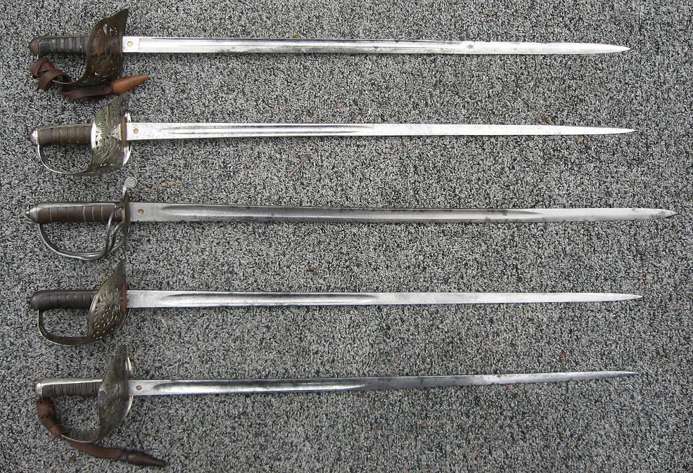 victoriansword:  British officers’ swords, all of which were owned by officers