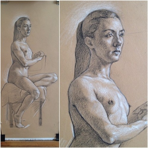 XXX 13 hour pose. Drawing by Laura Northern photo