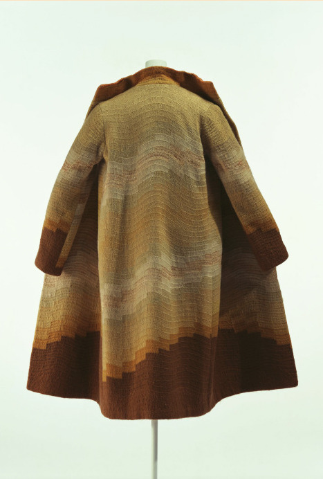 design-is-fine:Sonia Delaunay, coat, 1920s.  Brown wool embroidered with yarn and silk threadDelauna