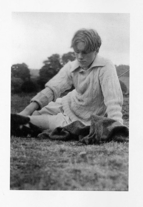 bowlersandhighcollars: Rupert Brooke at Buckler’s Hard, 1910. From Song of Love, The Letters o