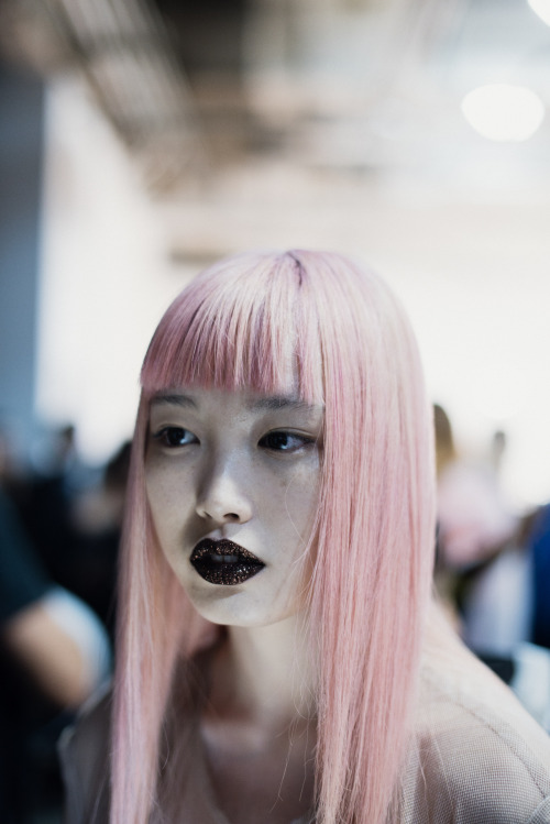 crfashionbook:Fernanda Ly backstage at DKNY Spring 2017