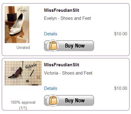 missfreudianslit:  New Goodies up on #Niteflirt!  Into feet? I’ve got 5 bags just for you! All include a set of pictures and a video of the specific shoe shown. My newest upload is the “Lotion Footrub and Pedicure“ set, including over 25 pictures