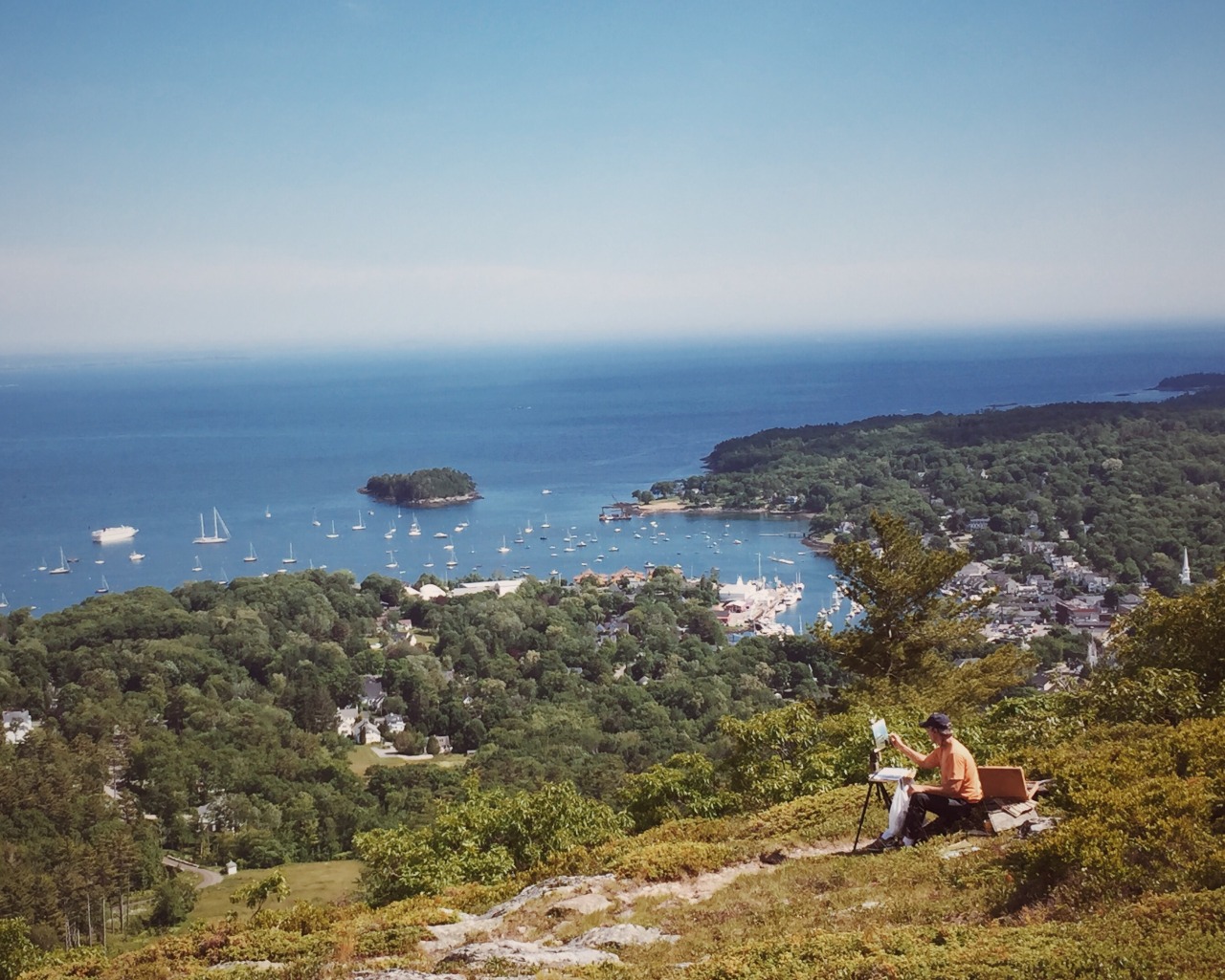 lovs:  a painter found on Mount Battie overlooking camden