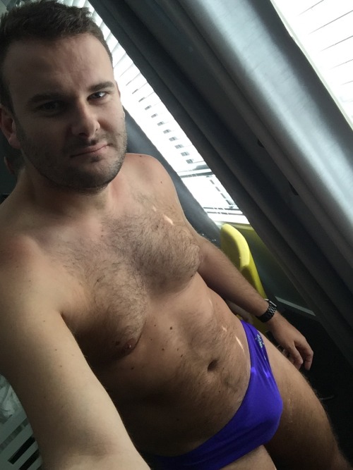 greenspeedos:  nev82l:  Love how hot these purple Corka swimwear look and feel   purple works for him