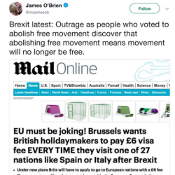 thestraggletag:  thefingerfuckingfemalefury: “Man who put bread in toaster outraged and horrified that the bread is now toasted, blames Shifty Foreign Types”  Brexit sucks but I admit it’s a tiny bit amusing to grasp just how UNAWARE people were