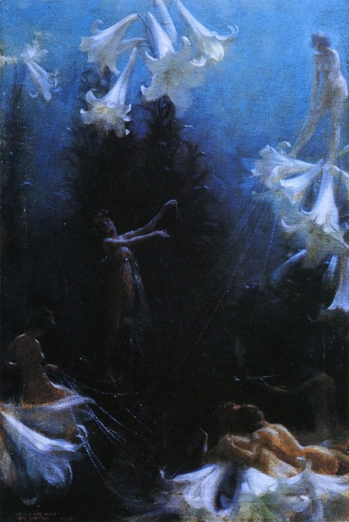 silenceforthesoul:Charles Courtney Curran - The cobweb dance, 1908