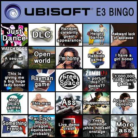 mariopowertennis:Official Ubisoft E3 2015 Bingo