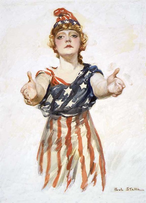 lesserknownwaifus:Columbia- Female personification of the United States of America.yes, it says what