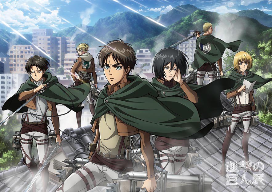 Group promotional images for previous Shingeki no Kyojin exhibitions! The images
