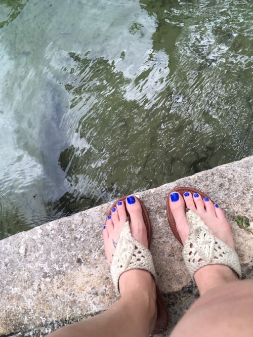 Our beautiful blue toenails one of my favorite colors!