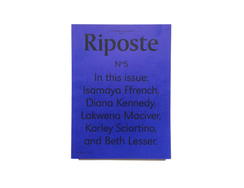 iylshowcase: Reading Room - RiposteLaunched by Danielle Pender, ‘Riposte’ is a smart magazine for wo
