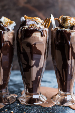 Do-Not-Touch-My-Food:  Salted Pretzel Nutella Fudge Milkshake With Malted Milk Whipped