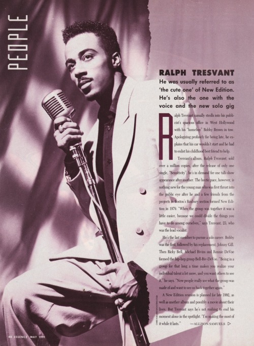 Ralph Tresvant | ESSENCE Magazine, May 1991