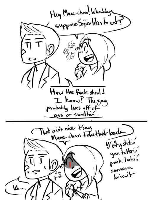 scruffyturtles:Some silly AU comics I did over stream~