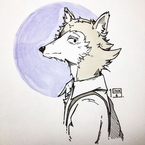 Day 6: Husky - Legosi from #beastars uwu .. .. .. • #schendaah #イラスト #ink #inktober #inktober2019 #