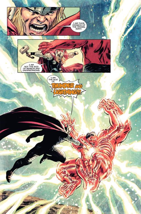 panels-of-interest:  Red Hulk vs. Thor. [from Hulk (2008) #26] 