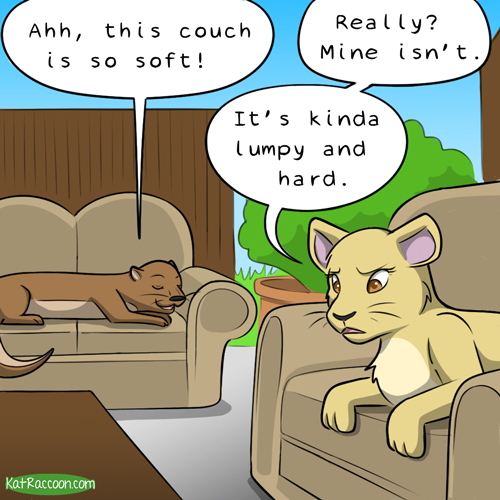 katswenski: Couch friends!  My website – My Facebook page – See me on LINE Webtoon!    > u< <3