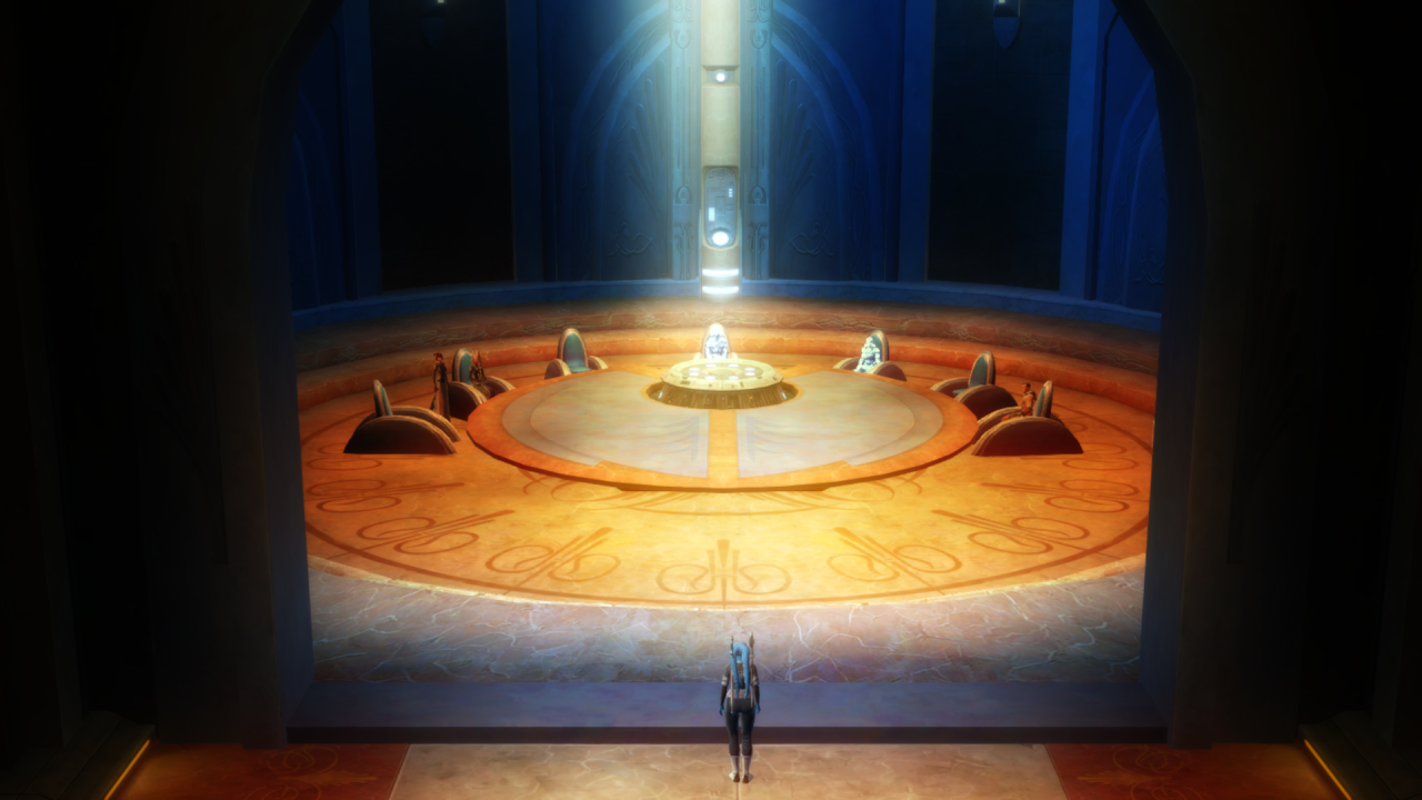 the jedi council chamber on tython