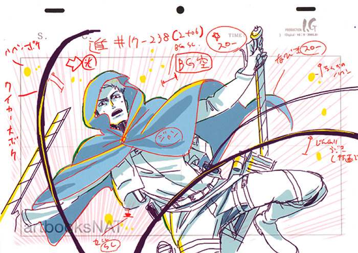 artbooksnat:  Eight Attack on Titan (進撃の巨人) animation layouts digitally