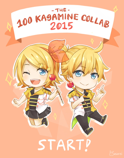 100kagaminecollab:  The 100 Kagamine Collaboration is back this year! Greetings everyone, usarei her