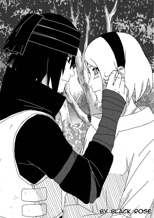 byblackrose:  “I love you Sa…” This picture appeared in my head a few days ago and I decided that it should be drawn. ^__^ 