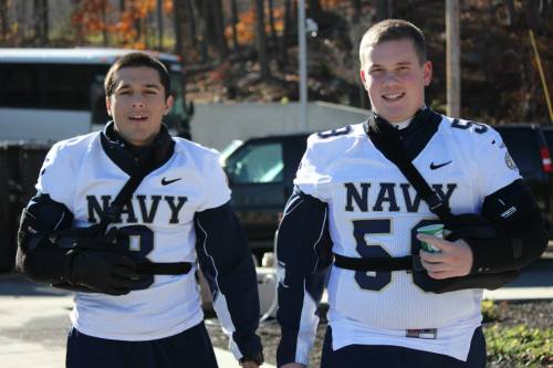 They may not be able to play but they can still gear up and cheer on the Team because wining a game,