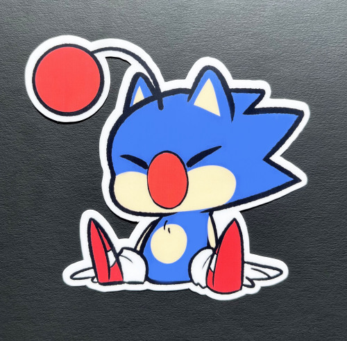 HOWDY HOWDY EVERYONE! These Sonic Moogle stickers drawn by my fiancé , @tentacuddles , are live on m