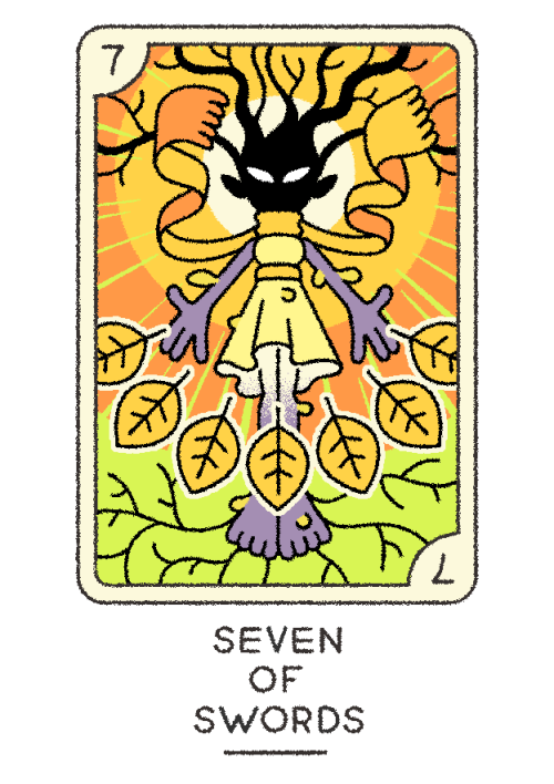 joe-sparrow:  Hello! it’s time for another tarot card. today’s card is the Nine of Swords.as I’ve said in earlier posts, quite a few of the sword cards have pretty negative readings, and the Nine is no exception. Sometimes called Cruelty, its typical