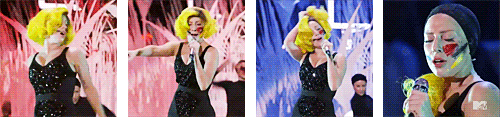 :  Lady Gaga performing “Applause” for the first time in the 2013 MTV VMA 