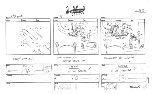 butchhartman:FAIRLY ODDPARENTS storyboard page from the original pilot episode! 1998! Drawn by Butch