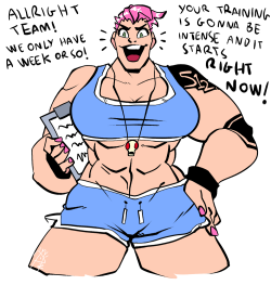 rottenchicken:  tfw your trainer is both the strongest and hottest woman on the planet (tag yourself I’m Junkrat) 