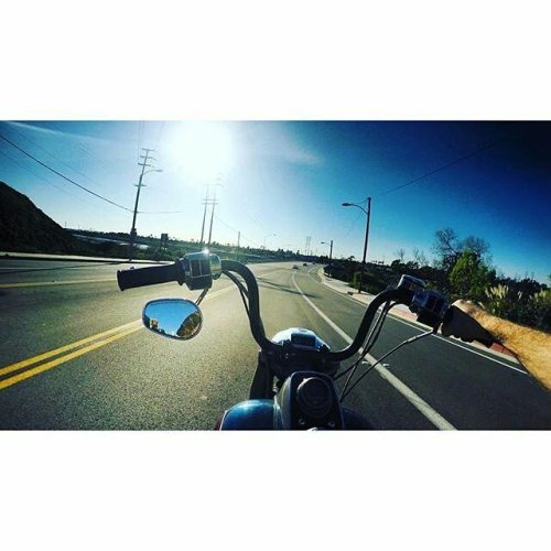 By @blvcklistgarage - Puttin down miles and enjoying the weather #blvcklistgarage #chopcult #enjoyth