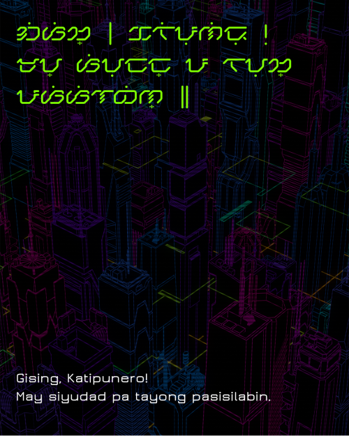 BAYBAYIN CYBER NEON and BAYBAYIN CYBER STENCIL - 2 new free sci-fi / cyberpunk themed Baybayin fonts