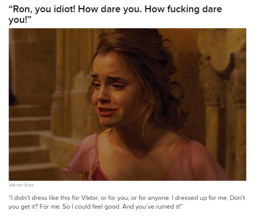 stagdogwolfandrat:This Buzzfeed Article is pure gold.Hermione Granger and the Patriarchy.