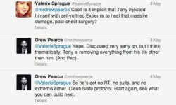 pagifer:  thefrozensoldier:  rdjinspiringlybeautiful:  So basically you just negated an entire movie. That’s what you’re saying here Pearce. Tony spent the entirety of IM2 dying, looking for a cure, enduring all kinds of fear and the surety of his
