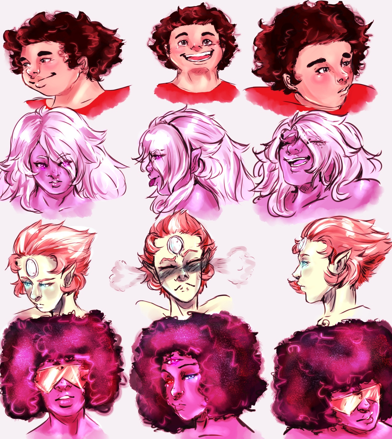 We~ Are the Crystal Gems~I’m fiddling around with my style a bit, so I thought ‘Hey,