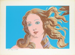 oncanvas:   Details of Renaissance Paintings (Sandro Botticelli, Birth of Venus), Andy Warhol, 1984 ScreenprintsEach image: 25 x 37 in. (63.5 x 94 cm) 
