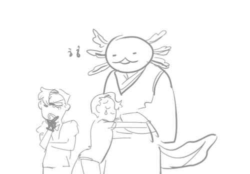 Axolotl sensei loves all 