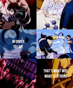 batcows:  fma meme | seven quotes {2/7} → Trisha Elric  "I'm sure we can change. Because we're weak. And because we die."  