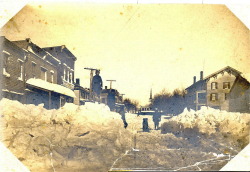 Snow on Main Street, Prattsburgh; 1904